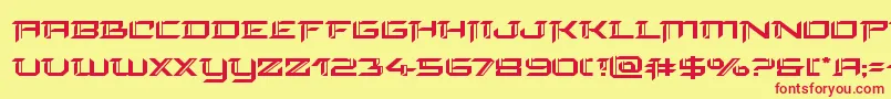 finalfrontexpand Font – Red Fonts on Yellow Background