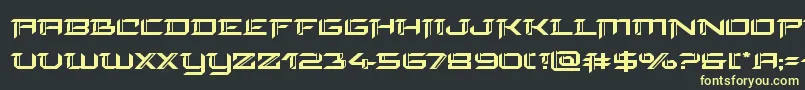 finalfrontexpand Font – Yellow Fonts on Black Background