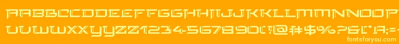 finalfrontexpand Font – Yellow Fonts on Orange Background
