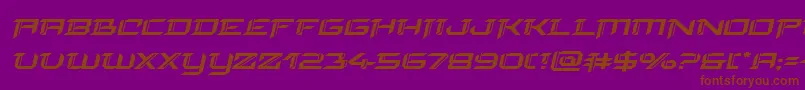finalfrontexpandital Font – Brown Fonts on Purple Background