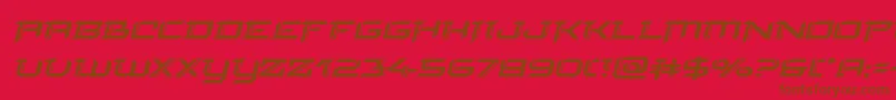 finalfrontexpandital Font – Brown Fonts on Red Background