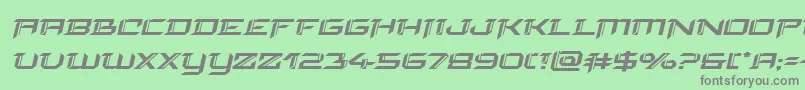 フォントfinalfrontexpandital – 緑の背景に灰色の文字