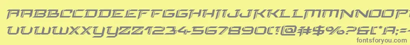 finalfrontexpandital-Schriftart – Graue Schriften auf gelbem Hintergrund