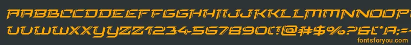 finalfrontexpandital Font – Orange Fonts on Black Background