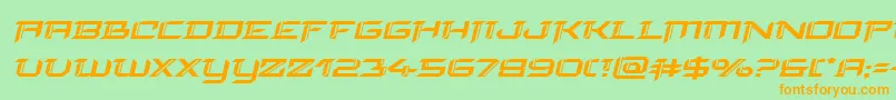 finalfrontexpandital-Schriftart – Orangefarbene Schriften auf grünem Hintergrund