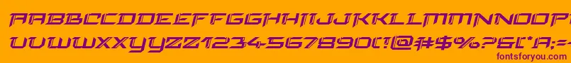 フォントfinalfrontexpandital – オレンジの背景に紫のフォント