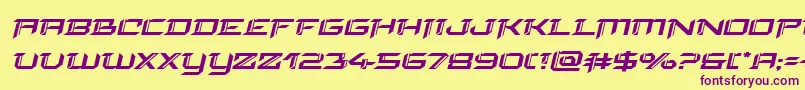 finalfrontexpandital Font – Purple Fonts on Yellow Background