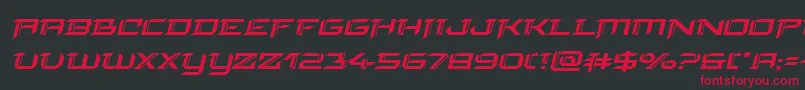 finalfrontexpandital-Schriftart – Rote Schriften auf schwarzem Hintergrund