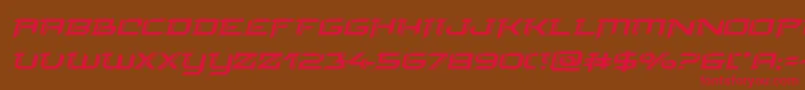 フォントfinalfrontexpandital – 赤い文字が茶色の背景にあります。
