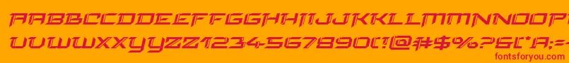 finalfrontexpandital Font – Red Fonts on Orange Background