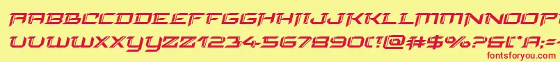 finalfrontexpandital Font – Red Fonts on Yellow Background