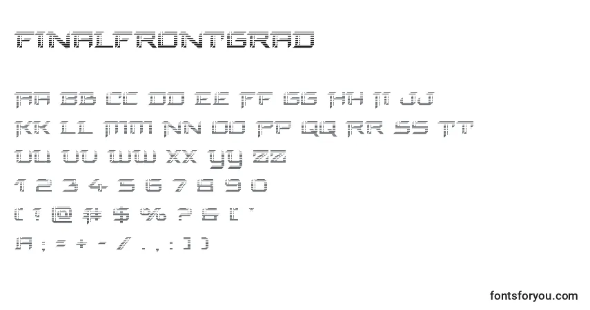 Шрифт Finalfrontgrad – алфавит, цифры, специальные символы