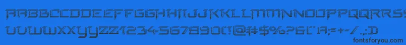 finalfrontgrad Font – Black Fonts on Blue Background