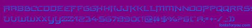 finalfrontgrad Font – Blue Fonts on Purple Background