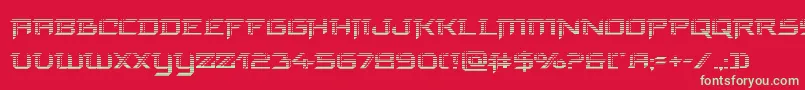 フォントfinalfrontgrad – 赤い背景に緑の文字