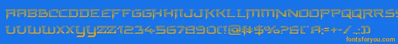 finalfrontgrad Font – Orange Fonts on Blue Background