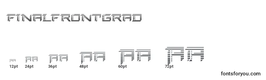Размеры шрифта Finalfrontgrad