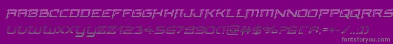 フォントfinalfrontgradital – 紫の背景に灰色の文字