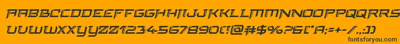 finalfrontital Font – Black Fonts on Orange Background