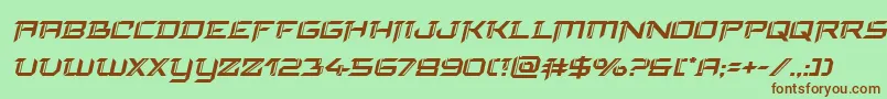 finalfrontital Font – Brown Fonts on Green Background
