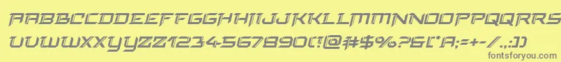 finalfrontital-Schriftart – Graue Schriften auf gelbem Hintergrund