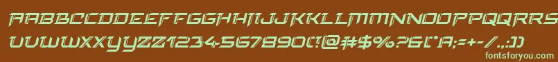 finalfrontital Font – Green Fonts on Brown Background