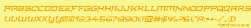 finalfrontital Font – Orange Fonts on Yellow Background