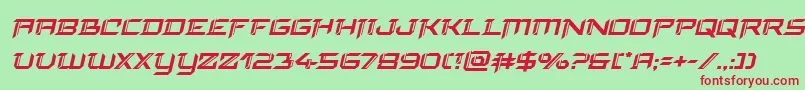 finalfrontital Font – Red Fonts on Green Background