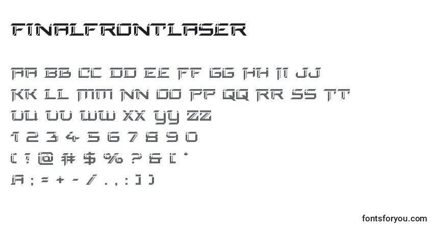 Schriftart Finalfrontlaser – Alphabet, Zahlen, spezielle Symbole