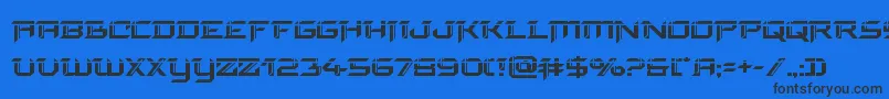 finalfrontlaser Font – Black Fonts on Blue Background