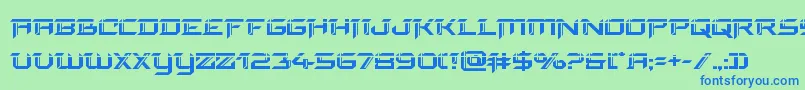 finalfrontlaser Font – Blue Fonts on Green Background
