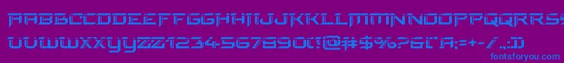 finalfrontlaser Font – Blue Fonts on Purple Background