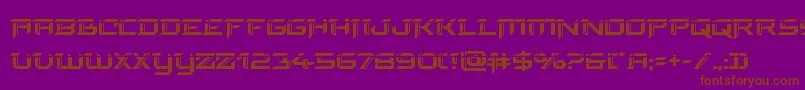 finalfrontlaser Font – Brown Fonts on Purple Background