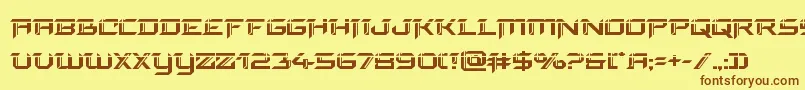 finalfrontlaser Font – Brown Fonts on Yellow Background