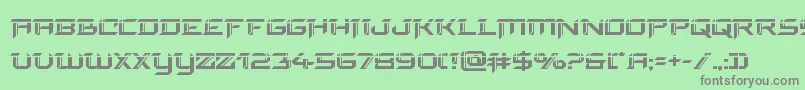 フォントfinalfrontlaser – 緑の背景に灰色の文字