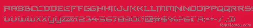 フォントfinalfrontlaser – 赤い背景に灰色の文字