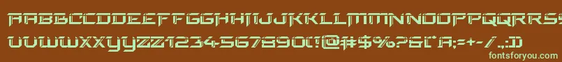 finalfrontlaser Font – Green Fonts on Brown Background