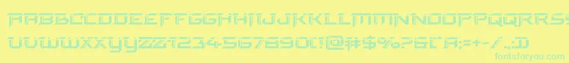 finalfrontlaser Font – Green Fonts on Yellow Background