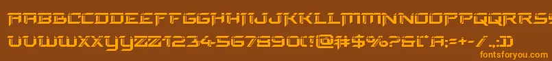 finalfrontlaser Font – Orange Fonts on Brown Background