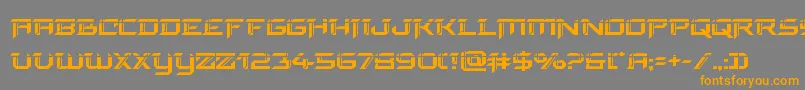 finalfrontlaser Font – Orange Fonts on Gray Background