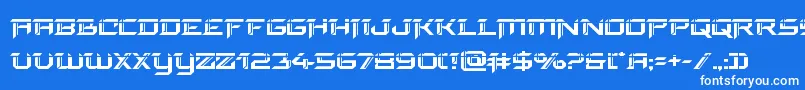 フォントfinalfrontlaser – 青い背景に白い文字