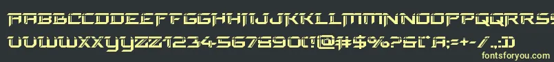 finalfrontlaser Font – Yellow Fonts on Black Background