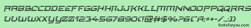 フォントfinalfrontlaserital – 緑の背景に黒い文字