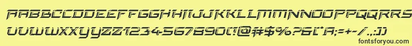 finalfrontlaserital Font – Black Fonts on Yellow Background