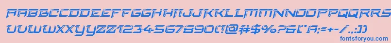 フォントfinalfrontlaserital – ピンクの背景に青い文字