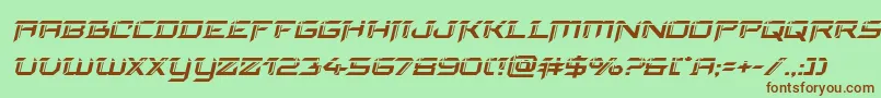 finalfrontlaserital Font – Brown Fonts on Green Background