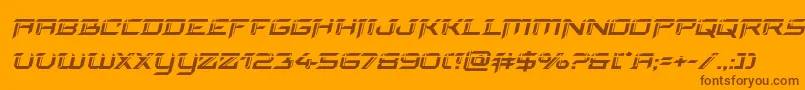 finalfrontlaserital Font – Brown Fonts on Orange Background