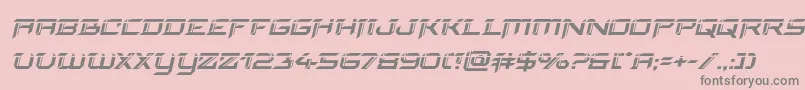 フォントfinalfrontlaserital – ピンクの背景に灰色の文字