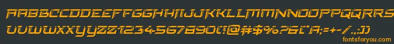 フォントfinalfrontlaserital – 黒い背景にオレンジの文字