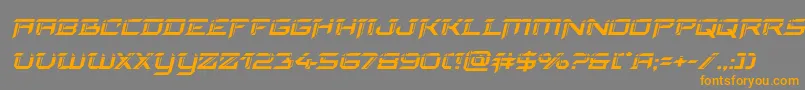 finalfrontlaserital Font – Orange Fonts on Gray Background